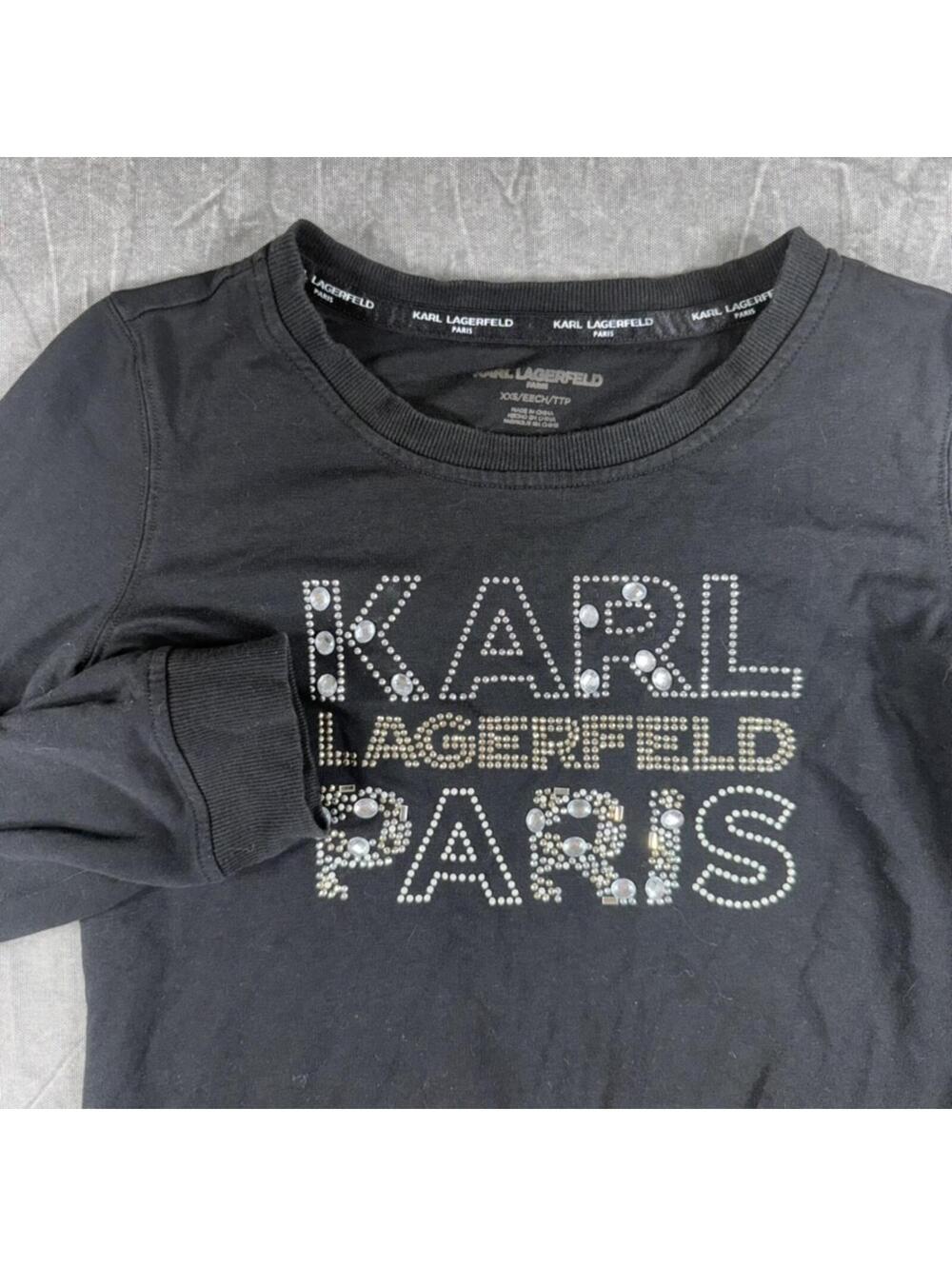 Karl Lagerfeld Paris Dress Women's XXS Black Long Sleeve